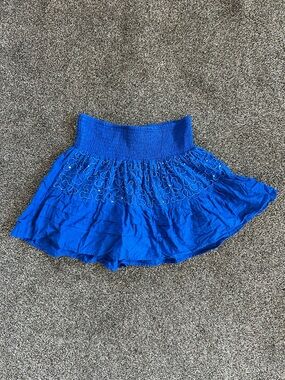 Antica Sartoria Beaded Boho Mini Skirt